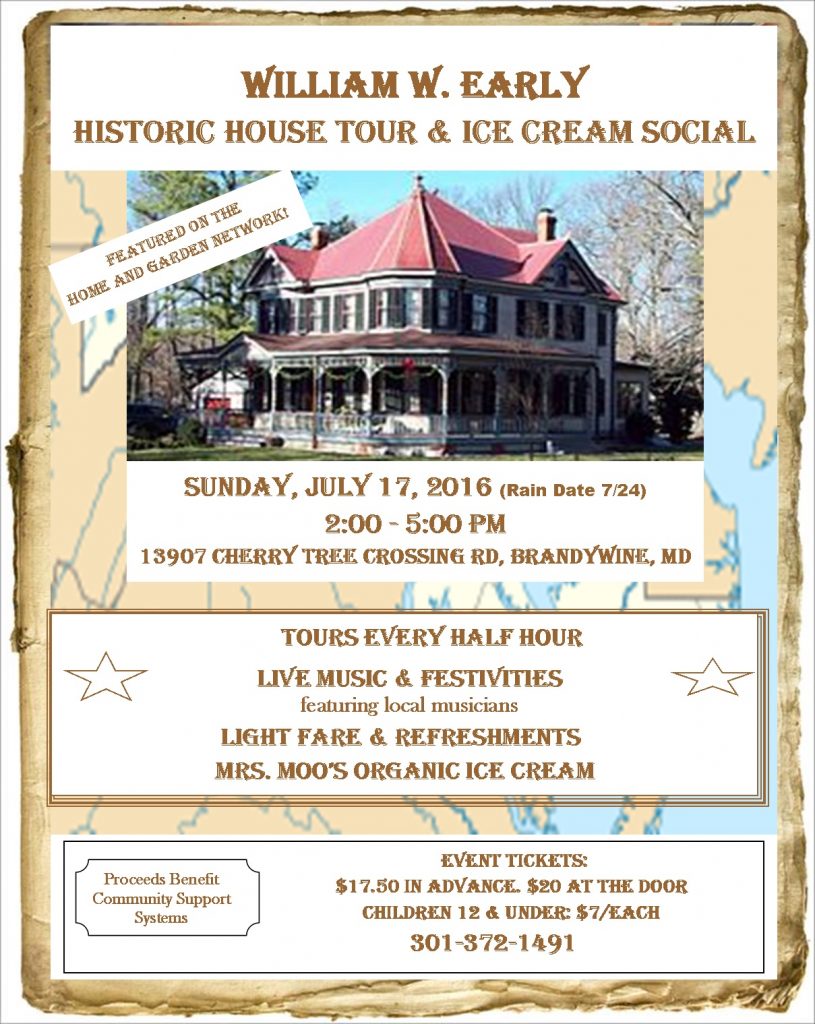 Early House Ice Cream Social Flyer